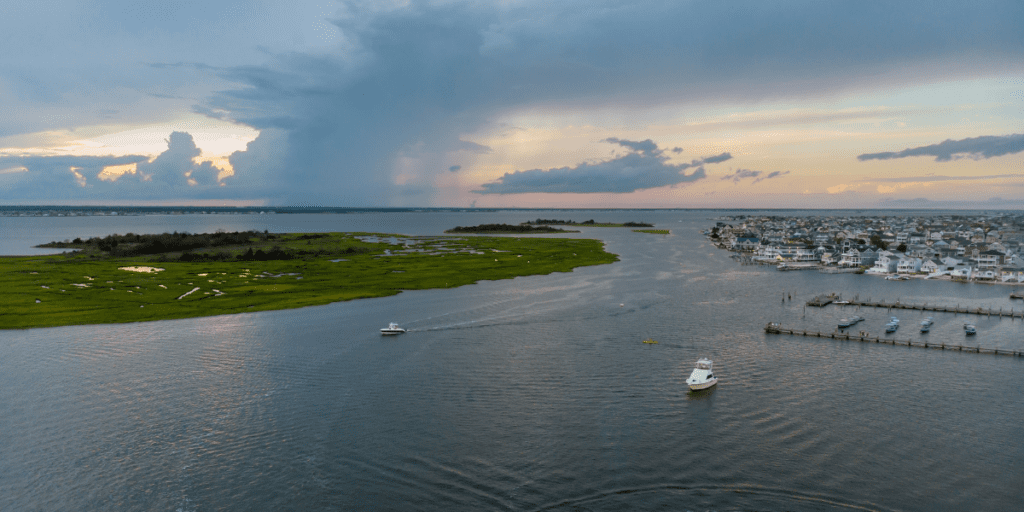 Aerial view of NC coast